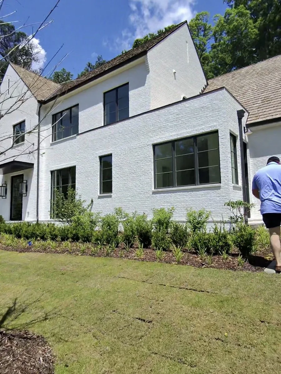 Window Cleaning project by Altura Cleaning in Atlanta Metro Area, GA. Exterior window cleaning on a brick home.