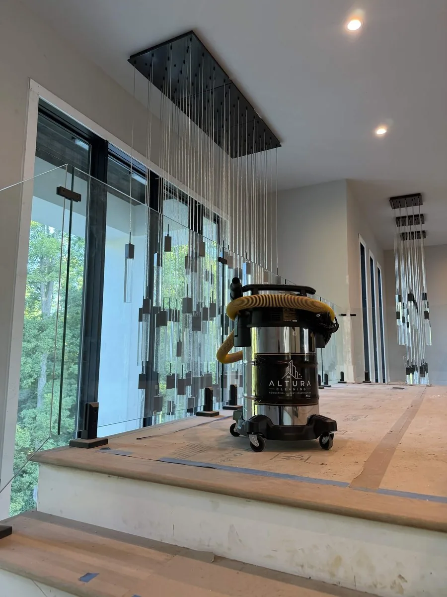 Post-Construction Cleaning project by Altura Cleaning in Atlanta Metro Area, GA. Rough clean underway on a modern build.